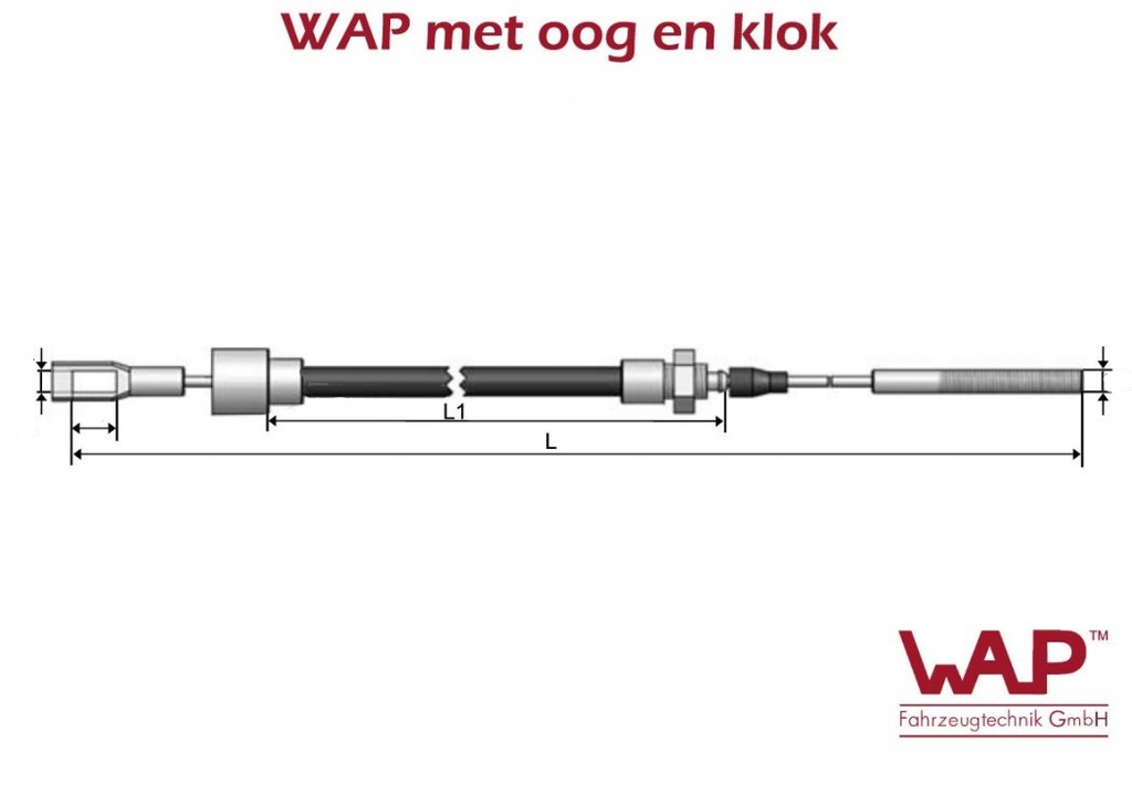WAP Câble de frein 1300/1530 MM - KLOK/OOG