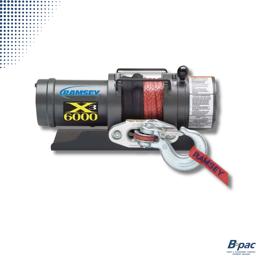 TREUIL RAMSEY WINCH - TRIPLE X 6000 - 12V - 6000 LB - 12FT STD REMO