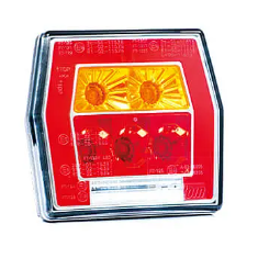 FRISTOM Rear Light FT-122 LED Multipoint 4 Functions with 1 Meter Cable