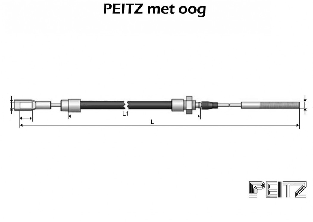 PEITZ  Brake Cable -   1300/1575 (1350/1643)       R234-76