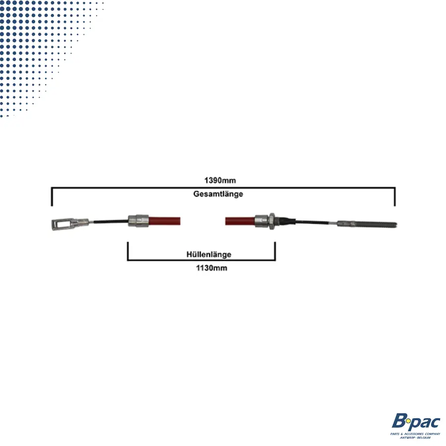 ALKO Remkabel 1130-1385mm  oog 7x15 / M12 oud model