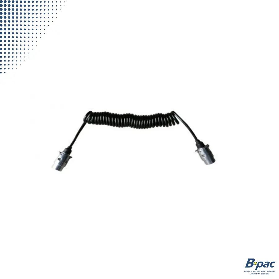 Spiraalkabel 2.5mtr.x0.75mm 7 polig - stekker/stekker aluminium