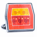 ACHTERLICHT - LED - 3 FUNCTIES - KABEL 1m - 12-24V