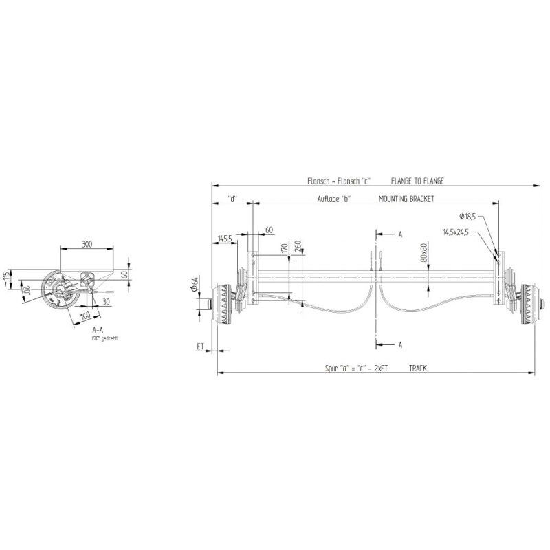 KNOTT - VGB 13  M 800/1250 - 25° - 5*112