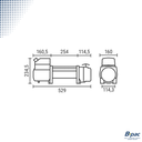 Lier Superwinch Tiger Shark 9500 staalkabel - 12V
