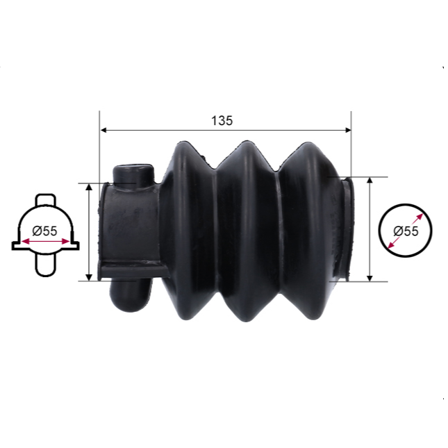 KNOTT Housse de Protection KF/KR 7,5-20 avec Protection de Boulon