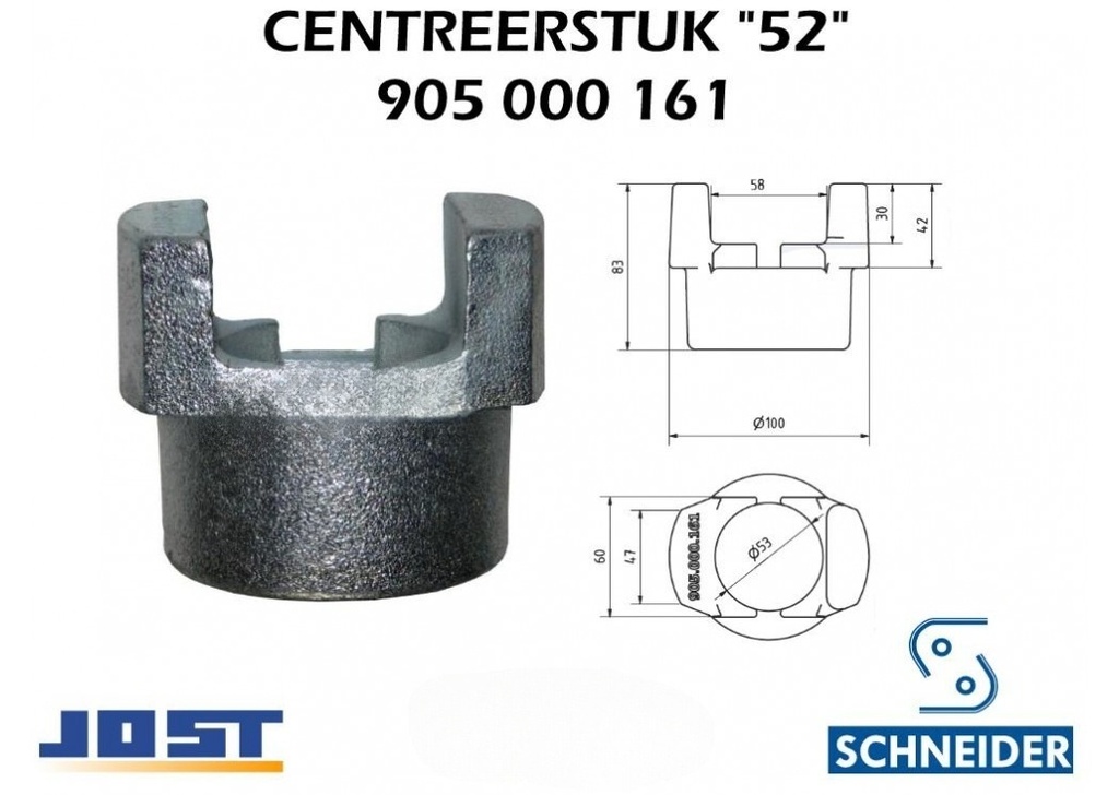 Pièce de centrage Twistlock VA 01 410082100