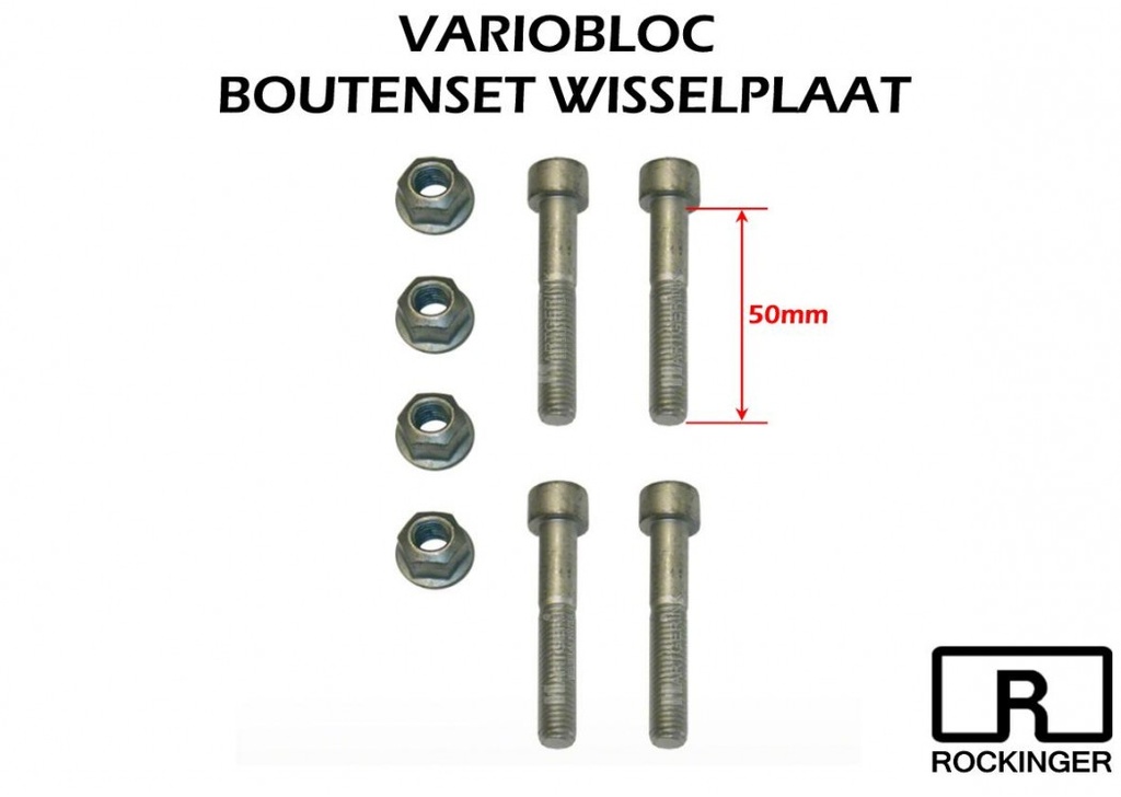 ROCKINGER - VARIOBLOC - Kit de Boulons Plaque d'Échange 50mm