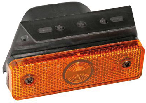 ZIJMARKERING  FLATPOINT HOEK   LED/ORANJE 12V - OPBOUW