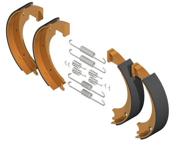 KNOTT Asset Remschoenen  300x60mm   met nokkenrem