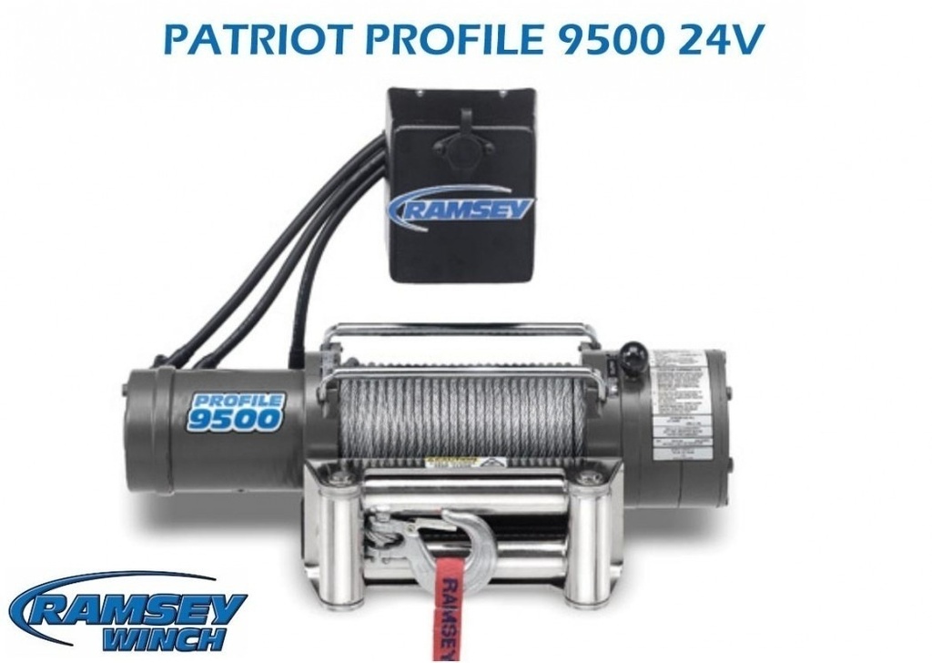 RAMSEY Winch Patriot Profile 9500 R  24V - W/STD