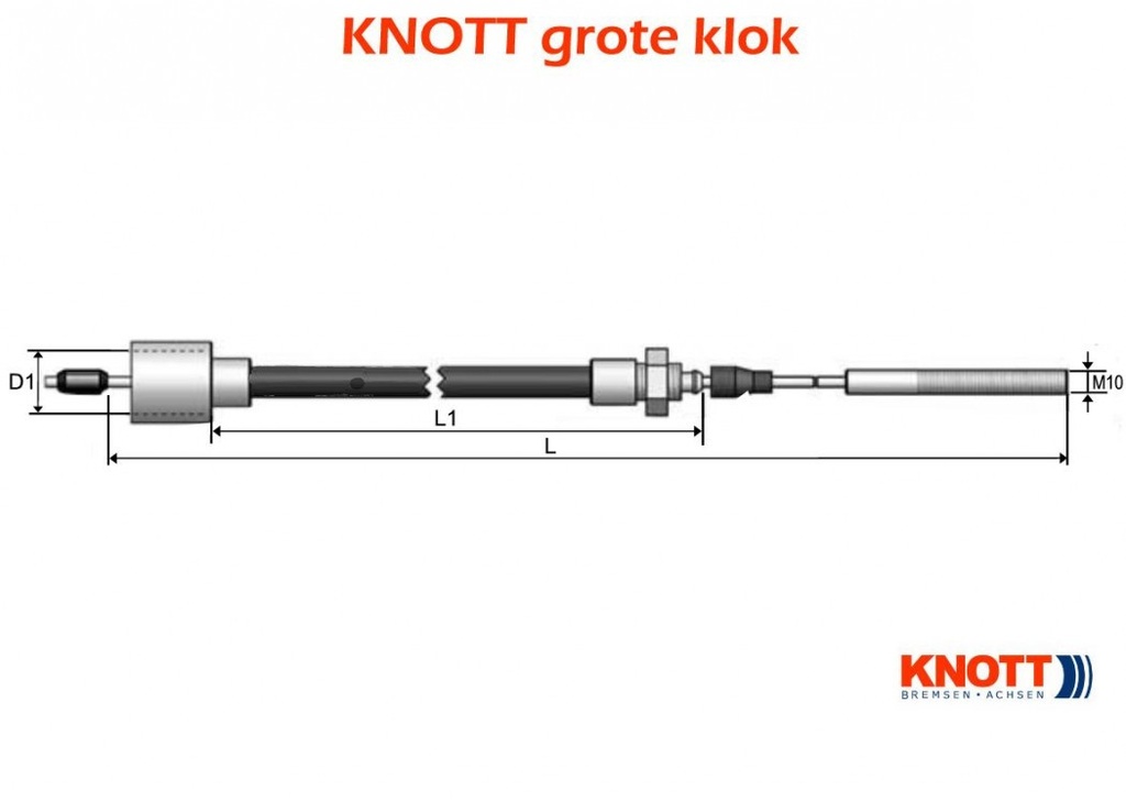KNOTT Câble de frein - 1200/1460 - 300*60