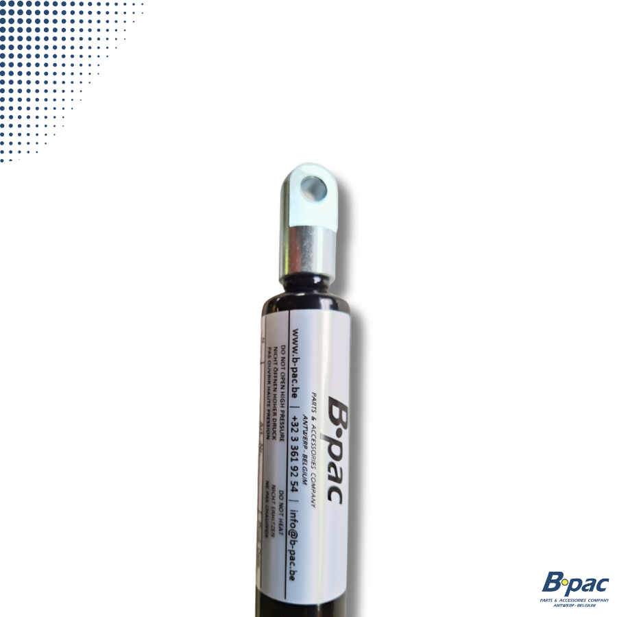 Gasveer 750mm - slag 300mm - 1500N incl. ogen Ø 8mm