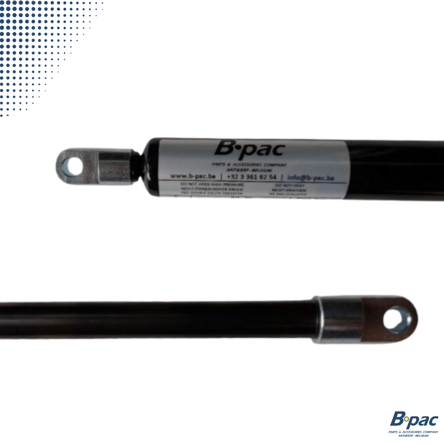 Gasveer 750mm - slag 300mm - 2500N incl. ogen Ø 8mm