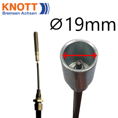 KNOTT Brake cable - 2776/2960 - @19/M8 - IFOR W