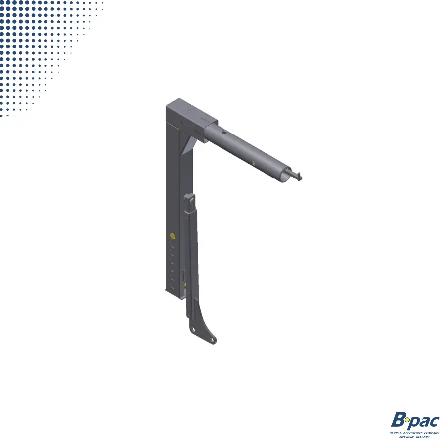 Afzetpoot 16 ton A2SB4118 930/980/1030/1080/1130/1180/1230 mm stut 560/400mm RAL7042 verkeersgrijs