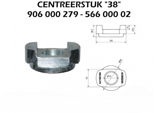 [0520003187] Twistlock Adjusting Nut / Inner Guide Diameter 38mm - OV566/567