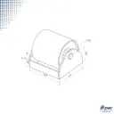 Tipper roller | steel | diameter 199 mm + bracket