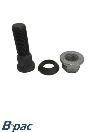[0632001034] Boulon à nervures M14 L=49mm, nervuré d.17mm, avec écrou et ressort