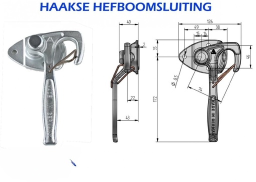 [0607002194] HOEKSLUITING  L  + VEER NR.1 - OPSCHROEFUITV.