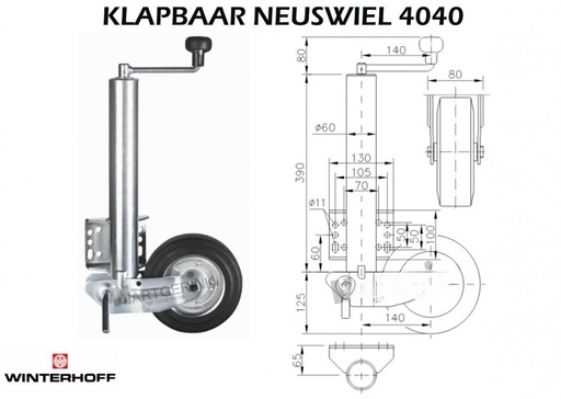 [0608003418] Neuswiel klapbaar AK-200x50  d.60  MULTI+PEN