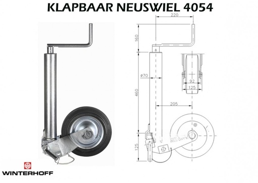 [0610000528] Neuswiel Klapbaar AK 280x60 VBR    d.70 + PEN